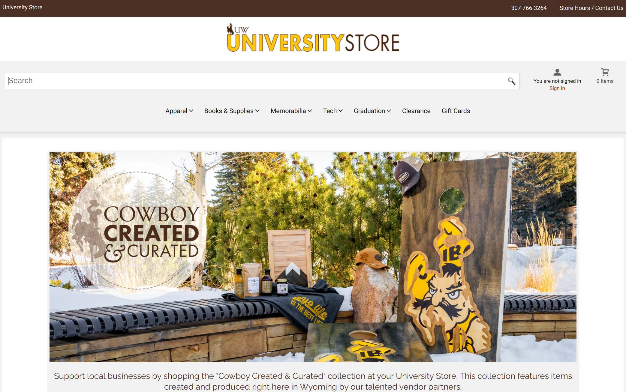 University of Wyoming Store Website